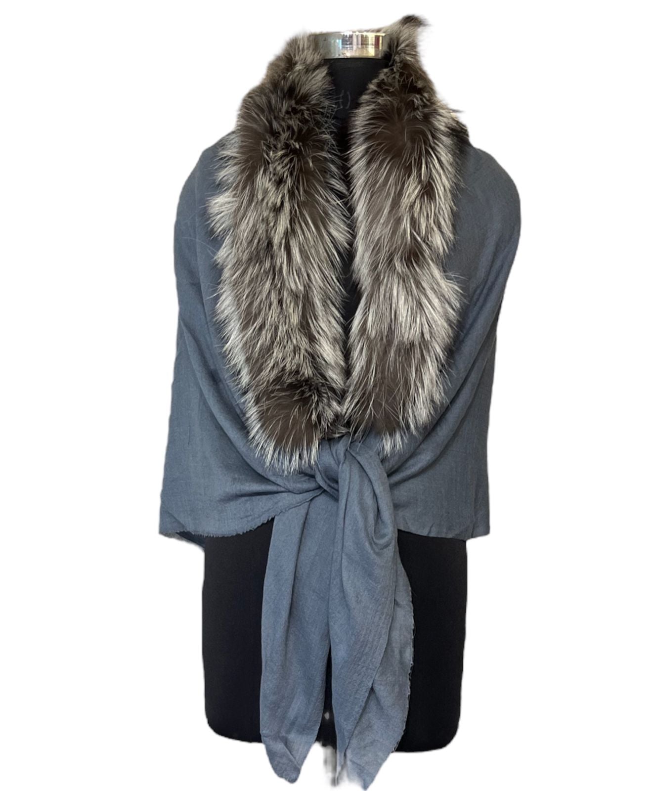 Periwinkle Double Fur Scarf