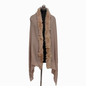 Lux One Side Fur One Side Crystal Stole