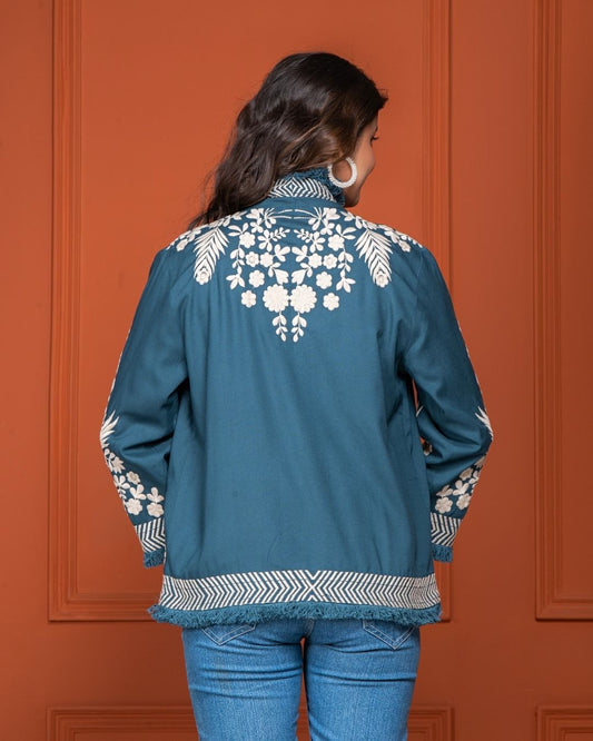 Blueberry Embroidered Jacket