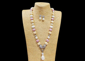 Multicolor Shell Pearl Necklace Set