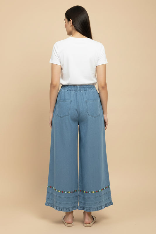 Cornflower Denim Jeans ( Free Size )
