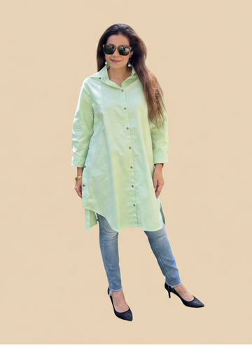 Plumeria Shirt Dress