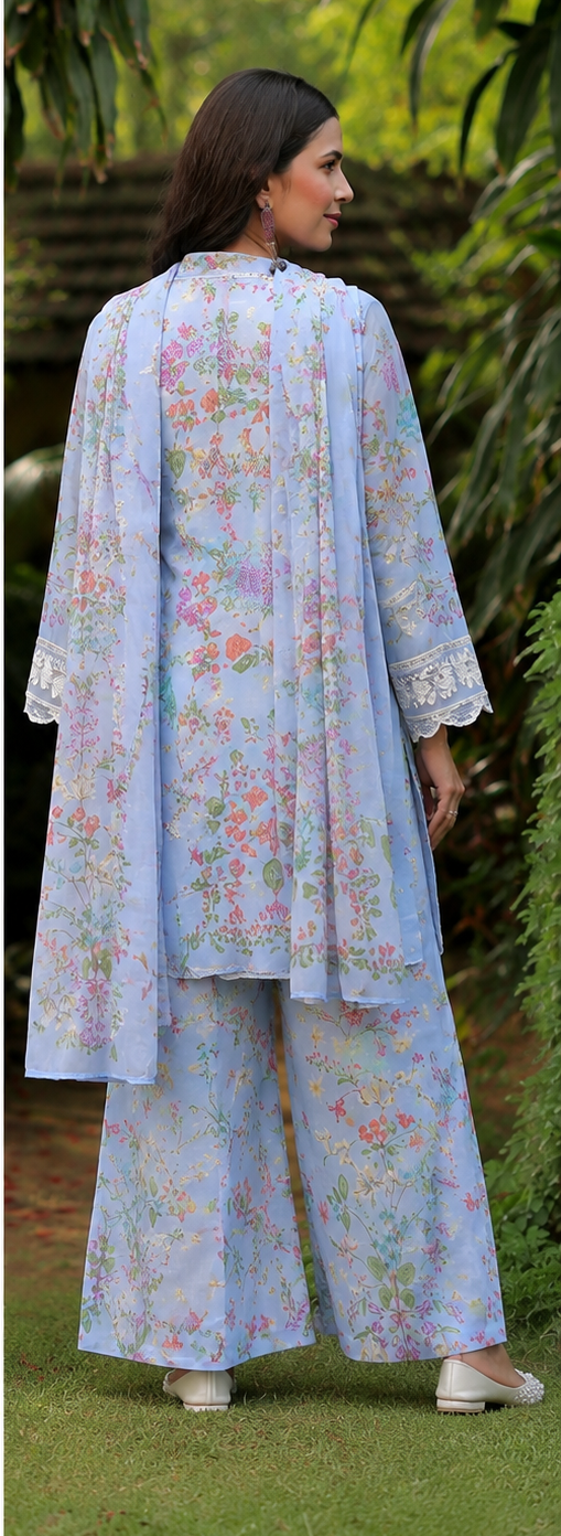 Floral Garden Pure Cotton 3-Piece Suit