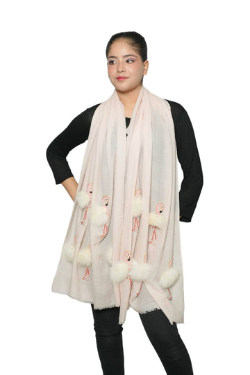 Flamingo Design Stole