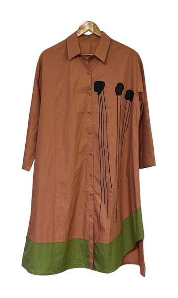 Wine Shirt Dress