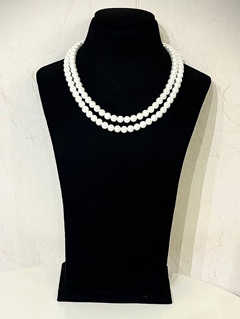 Plumeria Shirt Dress + Swan Shell Pearl Necklace Combo