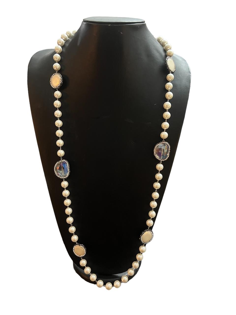 Single Line Shell Pearl Necklace