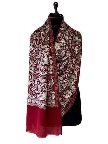 Fiama Pashmina Allover Silk Thread Embroidery Stole