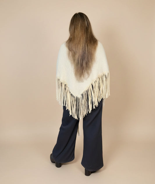 Classic V Cape with Pure Leather Fringes
