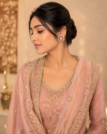Noor Kundan Stud Earrings