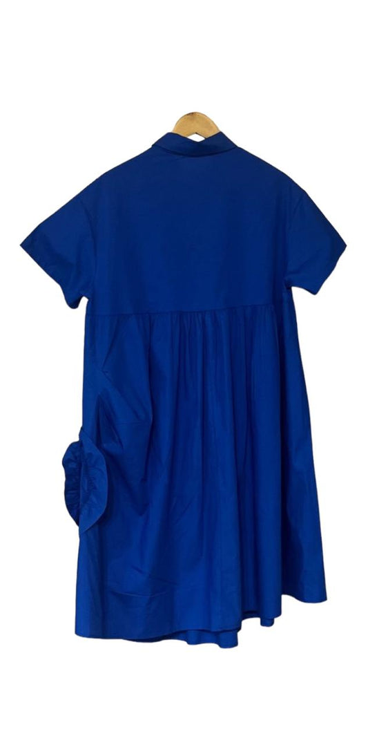 Saffron Side Flower Shirt Dress