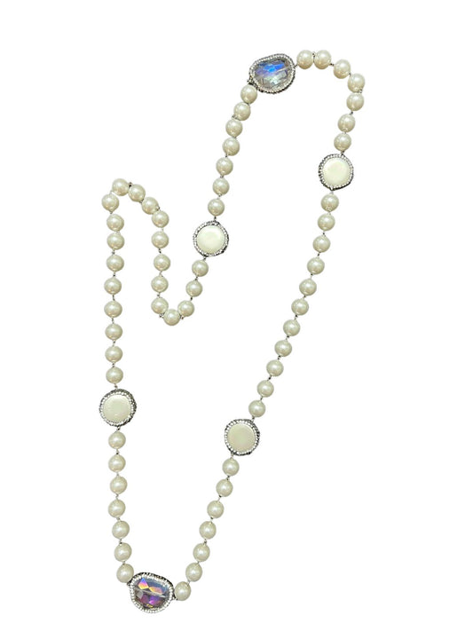 Single Line Shell Pearl Necklace