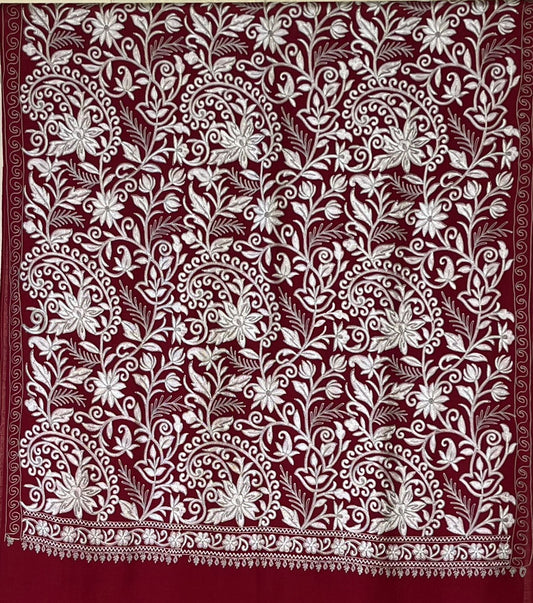Fiama Pashmina Allover Silk Thread Embroidery Stole