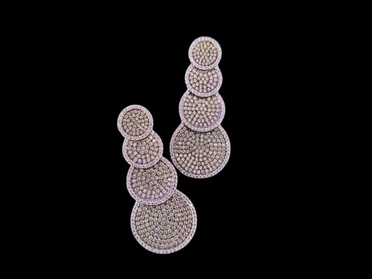 Gradient Circular Drop Earrings