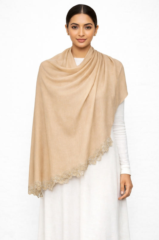 Pashmina Cutwork Crystal Stoles