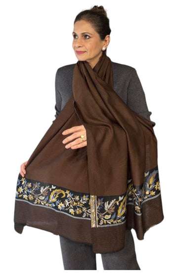 Mars Pashmina Kani Border Stole