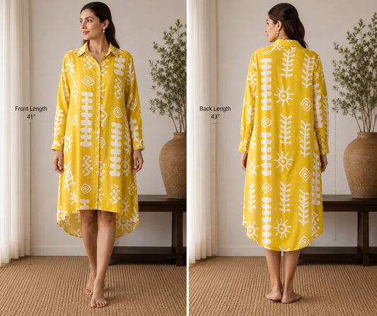Sunbeam Shirt Dress (Free Size)