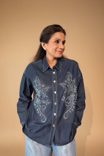 Moonflower Denim Shirt