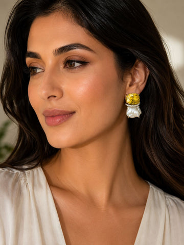 Gem Pearl Earrings