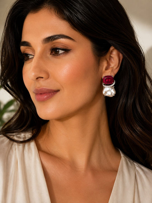Gem Pearl Earrings