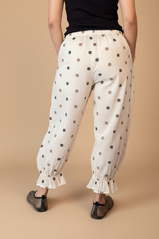 Ditsy Balloon Pants ( Free Size )