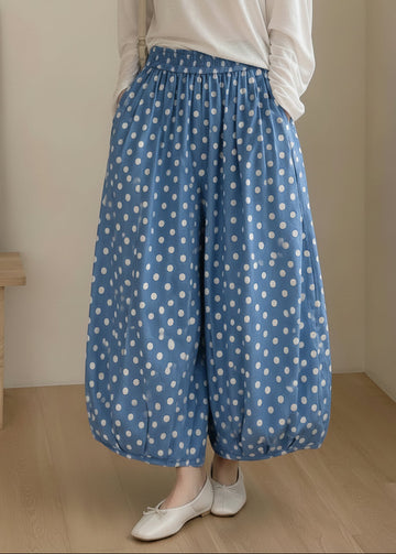 Sky Dot Balloon Pants ( Free Size )