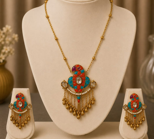 Mosaic Statement Necklace Set