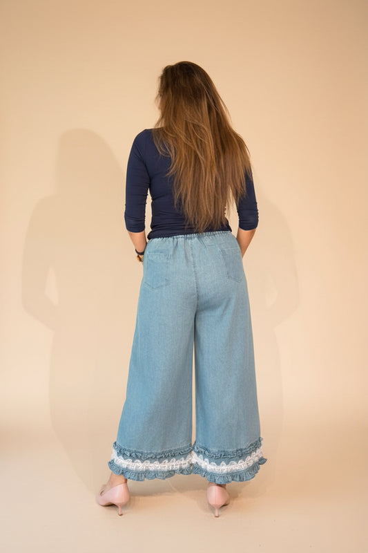 Denim Dream Lace Pants